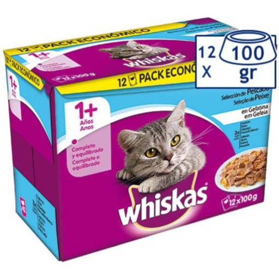 Imagem de Comida Húmida para Gato Peixe WHISKAS emb.12x100g