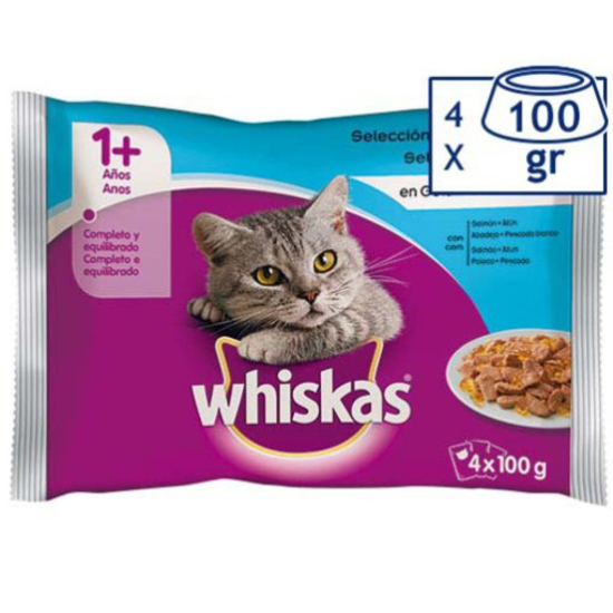 Imagem de Comida Húmida para Gato Peixe WHISKAS emb.4x100g