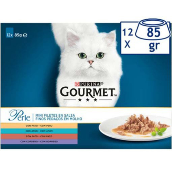 Imagem de Comida Húmida para Gato Perle Pedaços Molho PURINA GOURMET emb.12x85g