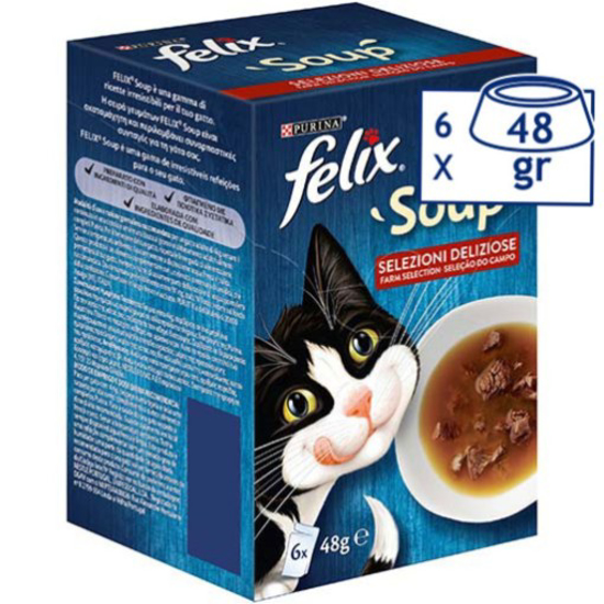 Imagem de Comida Húmida para Gato Soup Carne PURINA FELIX emb.6x48g