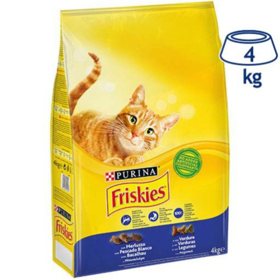 Imagem de Ração para Gato Adulto com Bacalhau e Legumes PURINA FRISKIES emb.4kg