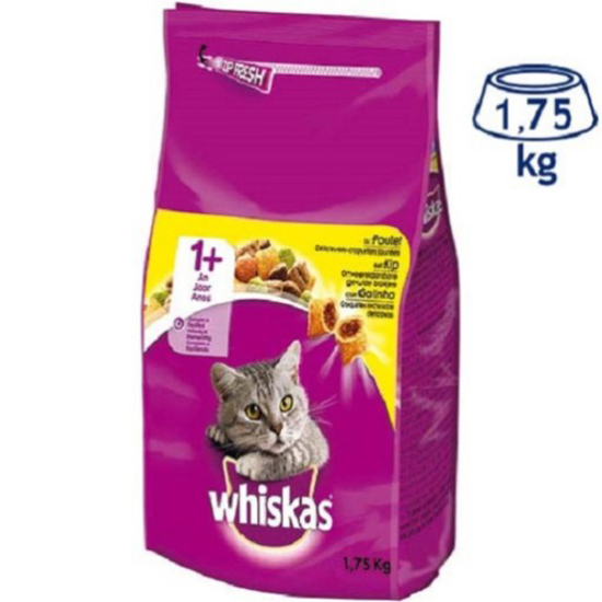 Imagem de Ração para Gato Adulto com Galinha WHISKAS emb.1,75kg