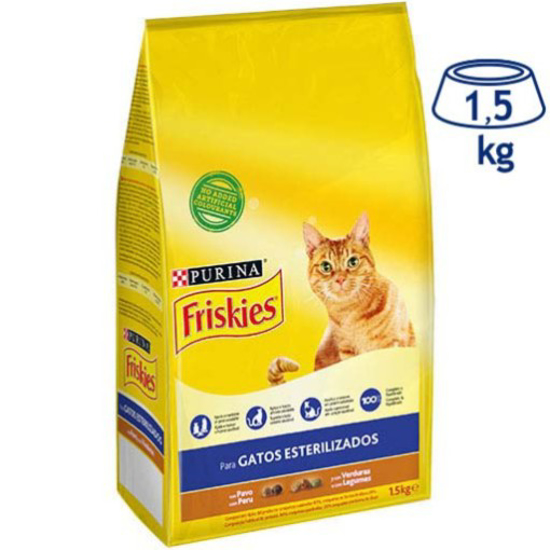 Imagem de Ração para Gato Esterilizado com Peru PURINA FRISKIES emb.1,5kg