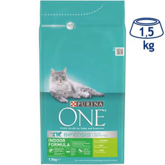 Imagem de Ração para Gato Indoor com Peru PURINA ONE emb.1,5kg