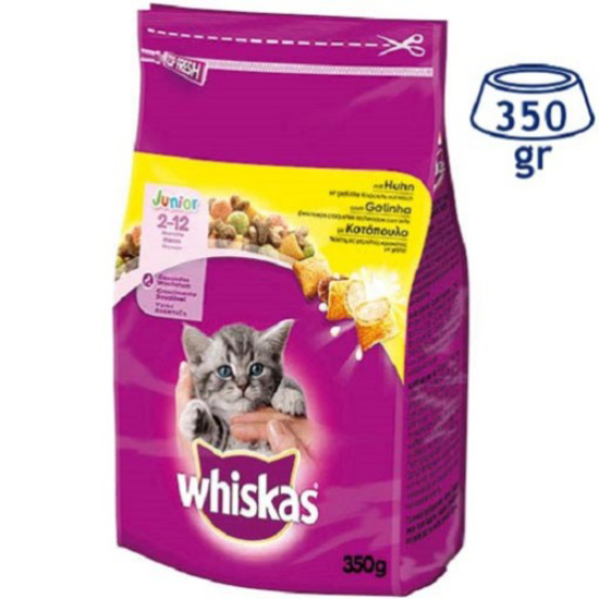 Imagem de Ração para Gato Júnior com Galinha WHISKAS emb.350g
