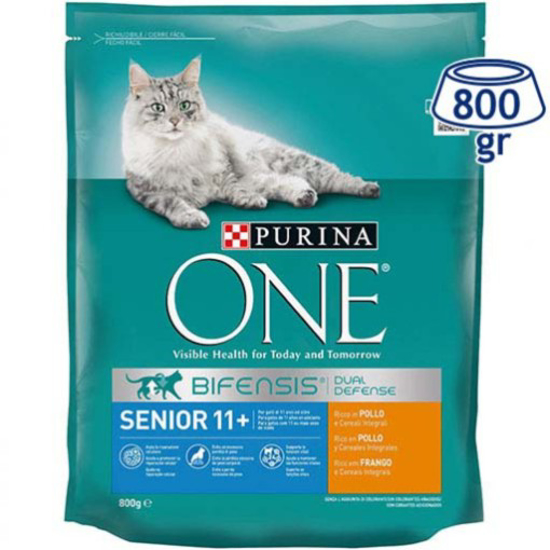 Imagem de Ração para Gato Sénior + 11 com Galinha PURINA ONE emb.800g