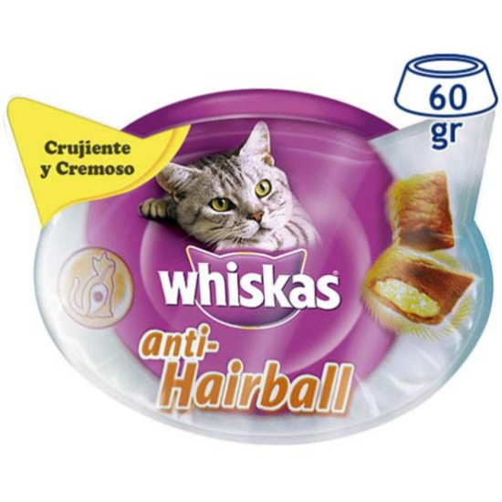 Imagem de Snack para Gato Anti Bolas de Pelo WHISKAS emb.60g