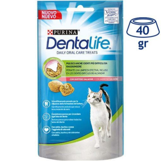 Imagem de Snack para Gato Dentalife Salmão PURINA DENTALIFE emb.40g