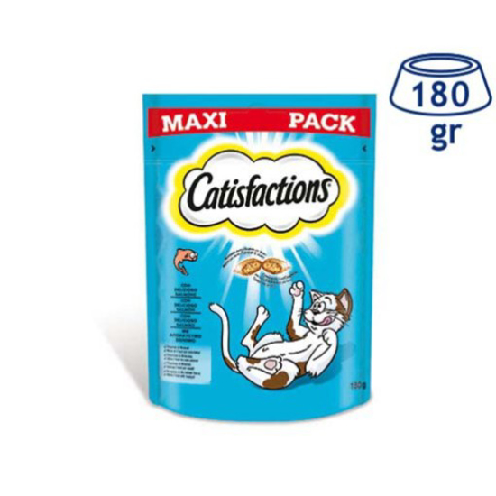 Imagem de Snack para Gato Maxipack Salmão CATISFACTIONS emb.180g