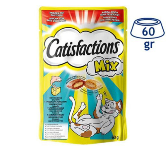 Imagem de Snack para Gato Salmão e Queijo CATISFACTIONS emb.60g