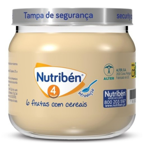 Imagem de Boião de Fruta 6 Frutas com Cereais NUTRIBÉN emb.120g