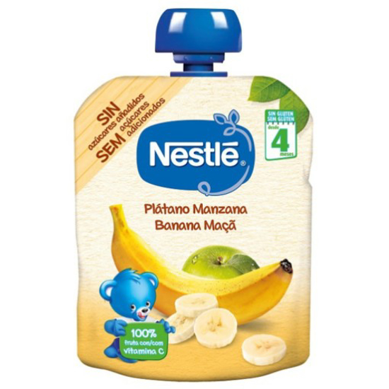 Imagem de Fruta Para Bebé Banana Maçã +4 Meses Pacotinho NESTLÉ emb.90g