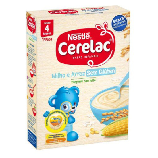 Imagem de 1ª Papa Não Lactea Milho e Arroz Sem Glúten +4 Meses CERELAC emb.250g