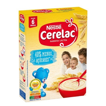 Mostrar detalhes para Farinha Láctea 40% menos açúcares CERELAC emb. 250g Imagem de Farinha Láctea 40% menos açúcares CERELAC emb. 250g