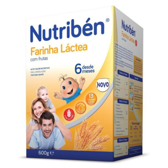 Imagem de Papa Lactea Com Frutas NUTRIBEN 600g