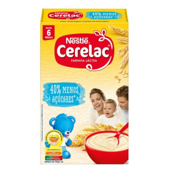 Imagem de Papa Infantil Farinha Láctea 40% menos açúcares +6 meses CERELAC emb.1kg