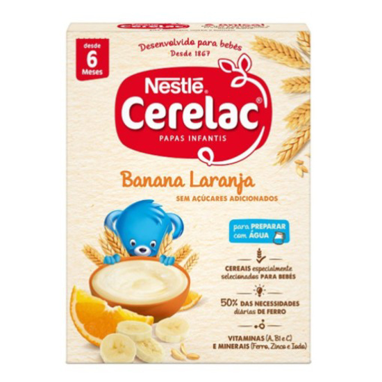 Imagem de Papa Infantil Láctea Banana Laranja +6 Meses CERELAC emb.250g