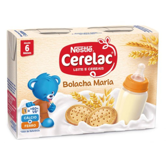 Imagem de Leite e Cereais Bolacha Maria +6 Meses CERELAC emb.2x200ml