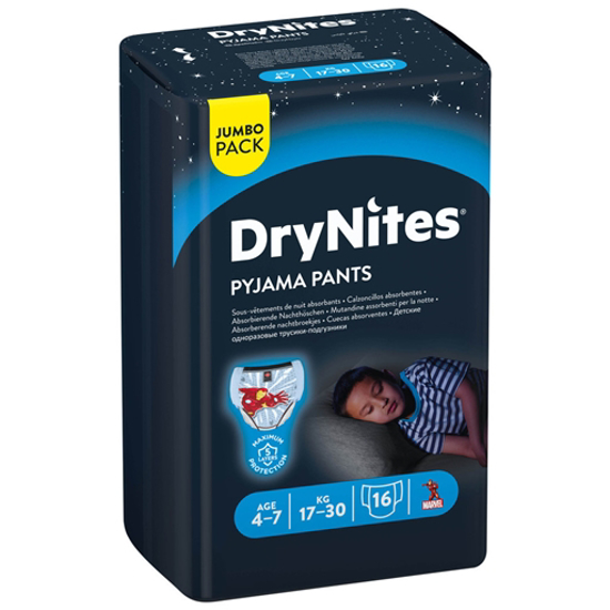 Imagem de Cuecas DryNites Menino - Tamanho 4-7 Anos (17 a 30Kgs) HUGGIES 16un