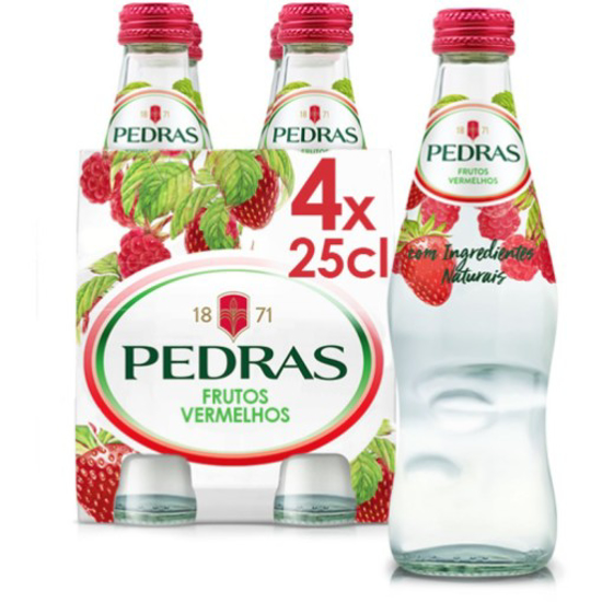 Imagem de Água com Gás Frutos Vermelhos PEDRAS SALGADAS emb.4x25cl