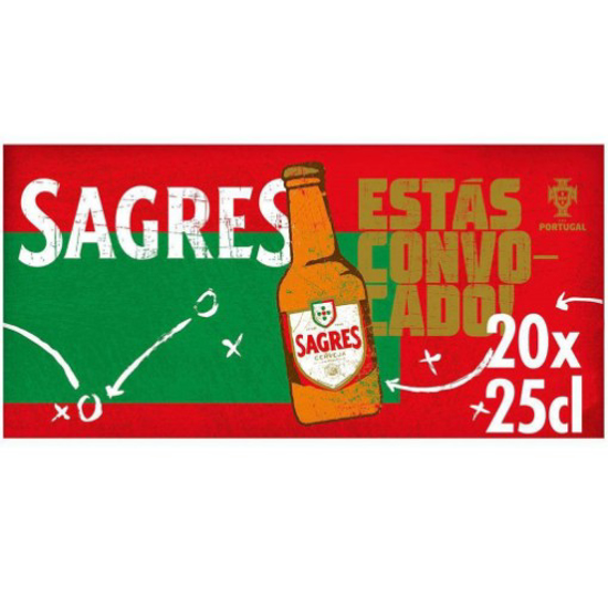 Imagem de Cerveja com Álcool SAGRES emb.20x25cl