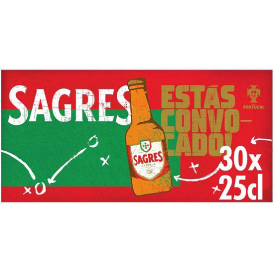 Imagem de Cerveja com Álcool SAGRES emb.30x25cl