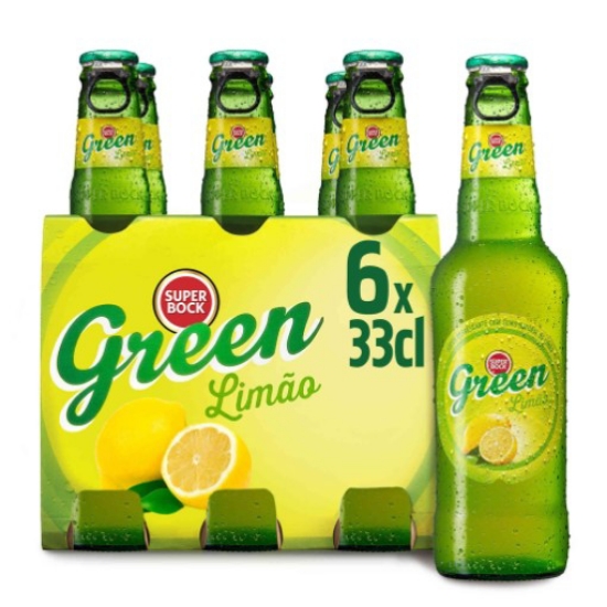 Imagem de Cerveja com Álcool com Sumo Natural de Limão SUPER BOCK GREEN emb.6x33cl