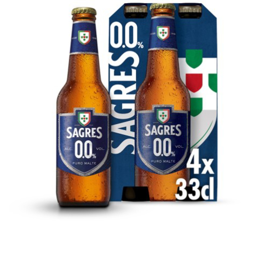 Imagem de Cerveja sem Álcool 0,0% SAGRES emb.4x33cl