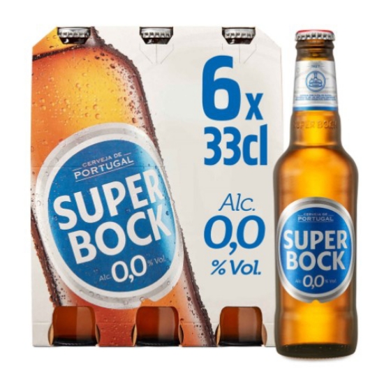 Imagem de Cerveja sem Álcool Pilsener 0% SUPER BOCK emb.6x33cl