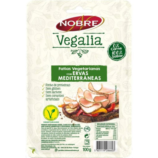 Imagem de Fatias Vegetarianas com Ervas Mediterrâneas NOBRE VEGALIA emb.100g