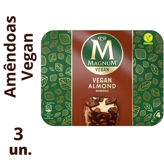 Imagem de Gelado de Amêndoa Vegan MAGNUM emb.3x90ml