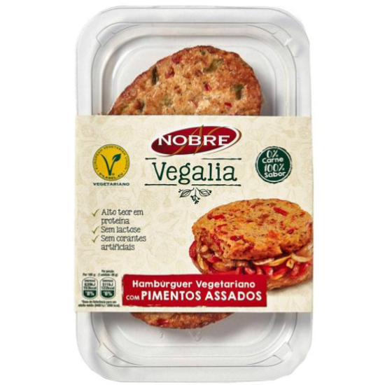 Imagem de Hambúrguer Vegetariano com Pimentos Assados NOBRE emb.160g