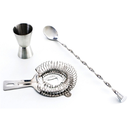 Mostrar detalhes para Conjunto 3 Peças Gin (Coador + Copo Medidor + Colher) 1un Imagem de Conjunto 3 Peças Gin (Coador + Copo Medidor + Colher) 1un