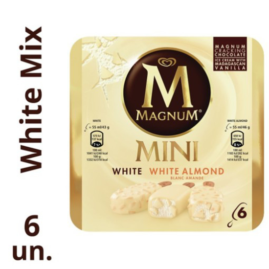 Imagem de Gelado Mini White Magnum MAGNUM emb.330ml (6un)