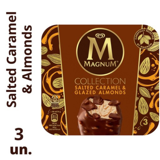 Imagem de Gelado Salted Caramel & Glazed Almond MAGNUM emb.3x90ml