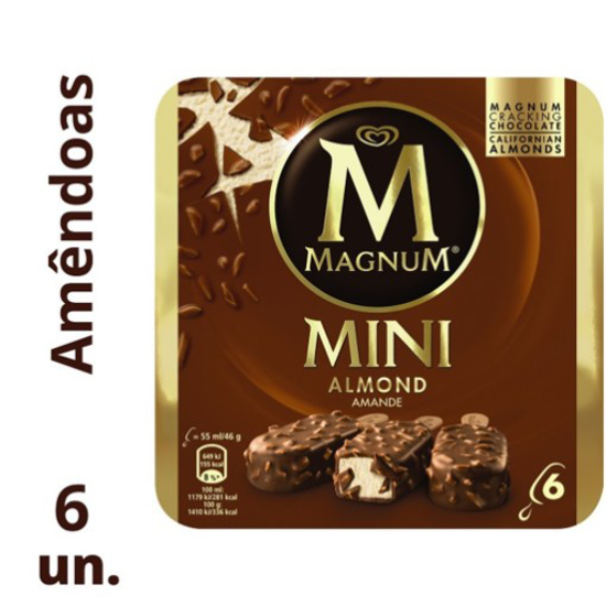 Imagem de Gelados Amêndoa Mini MAGNUM emb.330ml (6un)