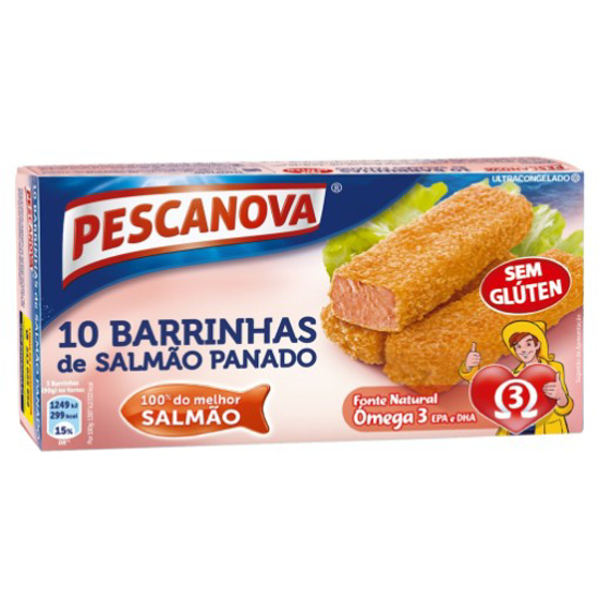 Imagem de Barrinhas de Salmão sem Glúten PESCANOVA emb.300gr (10un)