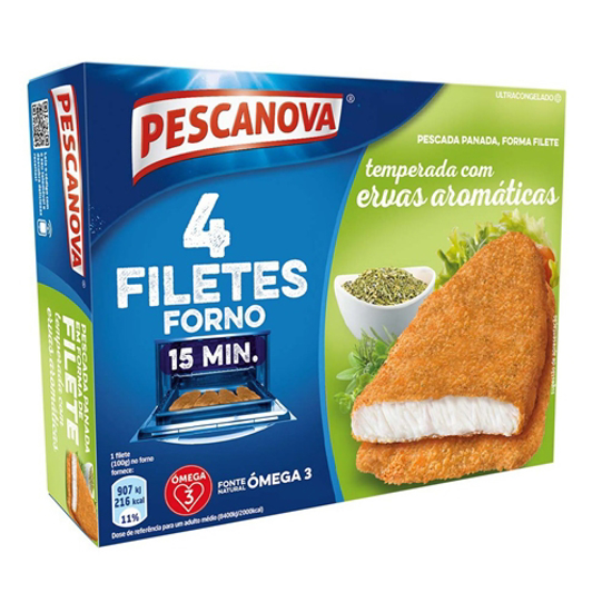 Imagem de Filetes de Pescada com Ervas Aromáticas PESCANOVA emb.400gr (4un)