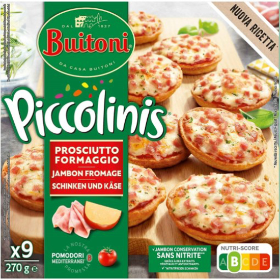 Imagem de Mini Pizzas Piccolinis Fiambre e Queijo BUITONI emb.270gr (9un)