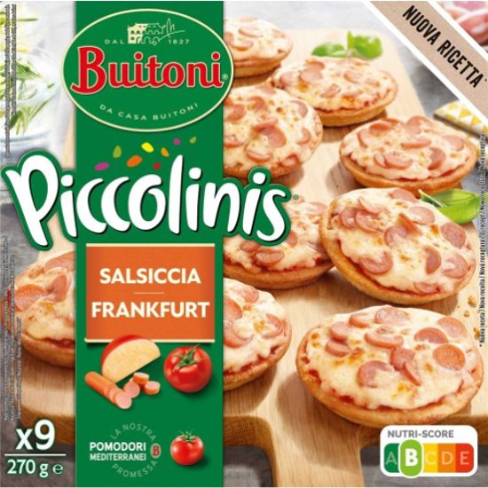 Imagem de Mini Pizzas Piccolinis Salsicha BUITONI emb.270gr (9un)