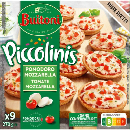 Imagem de Mini Pizzas Piccolinis Tomate/Mozzarella BUITONI emb.270gr (9un)