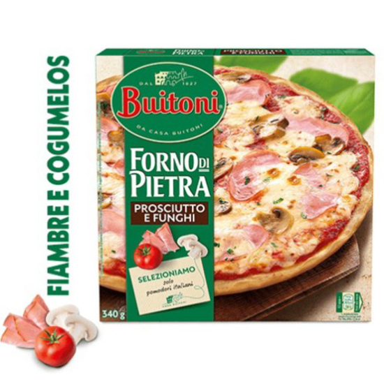 Imagem de Pizza Forno Di Pietra Prosciutto e Funghi BUITONI emb.340g