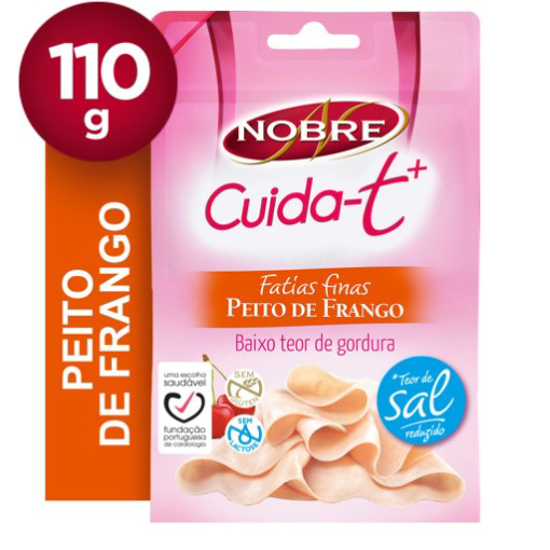 Imagem de Fiambre de Peito de Frango Fatias Finas Cuida-t+ NOBRE emb.110g