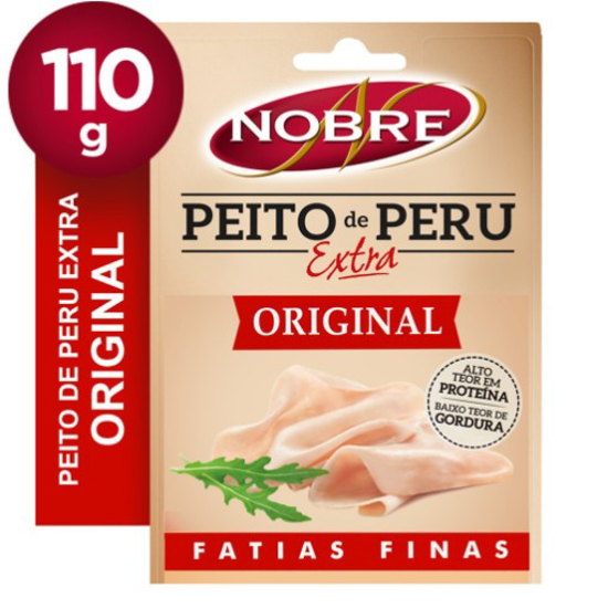 Imagem de Fiambre de Peito de Peru Extra Original Fatias Finas NOBRE emb.110g
