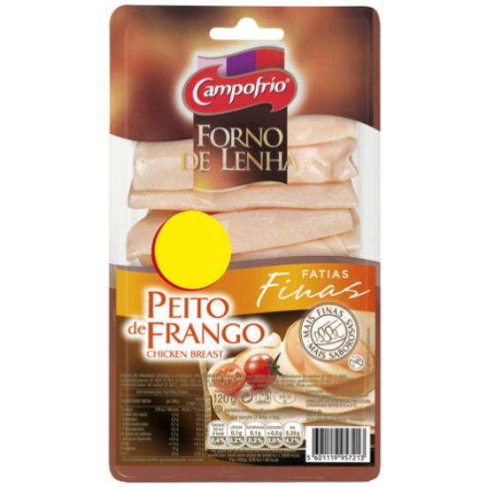 Imagem de Fiambre Peito de Frango Fatias Finas Forno Lenha CAMPOFRIO emb.120g