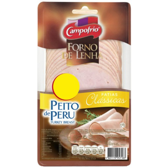 Imagem de Fiambre Peito Peru Forno Lenha Fatias Clássicas CAMPOFRIO emb.120g