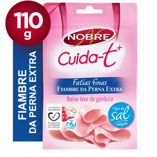 Imagem de Fiambre Perna Extra Fatias Finas Cuida-t+ NOBRE emb.110g