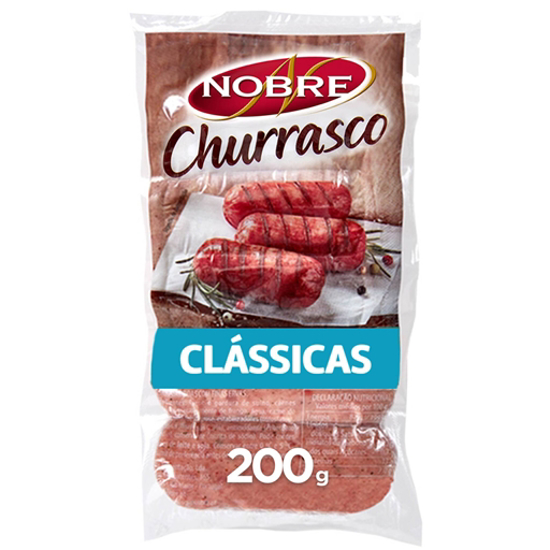 Imagem de Salsichas Clássicas Churrasco Vácuo NOBRE emb.200g