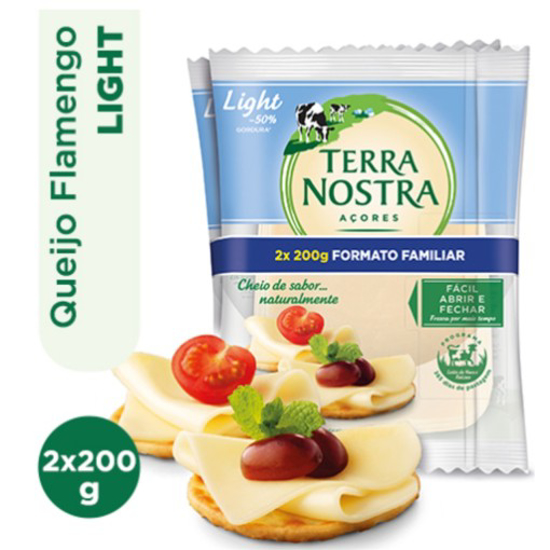 Imagem de Queijo Flamengo Fatias Light TERRA NOSTRA emb.2x200g