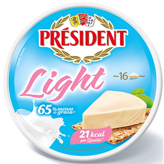 Imagem de Queijo Fundido Light PRÉSIDENT emb.250gr (16un)